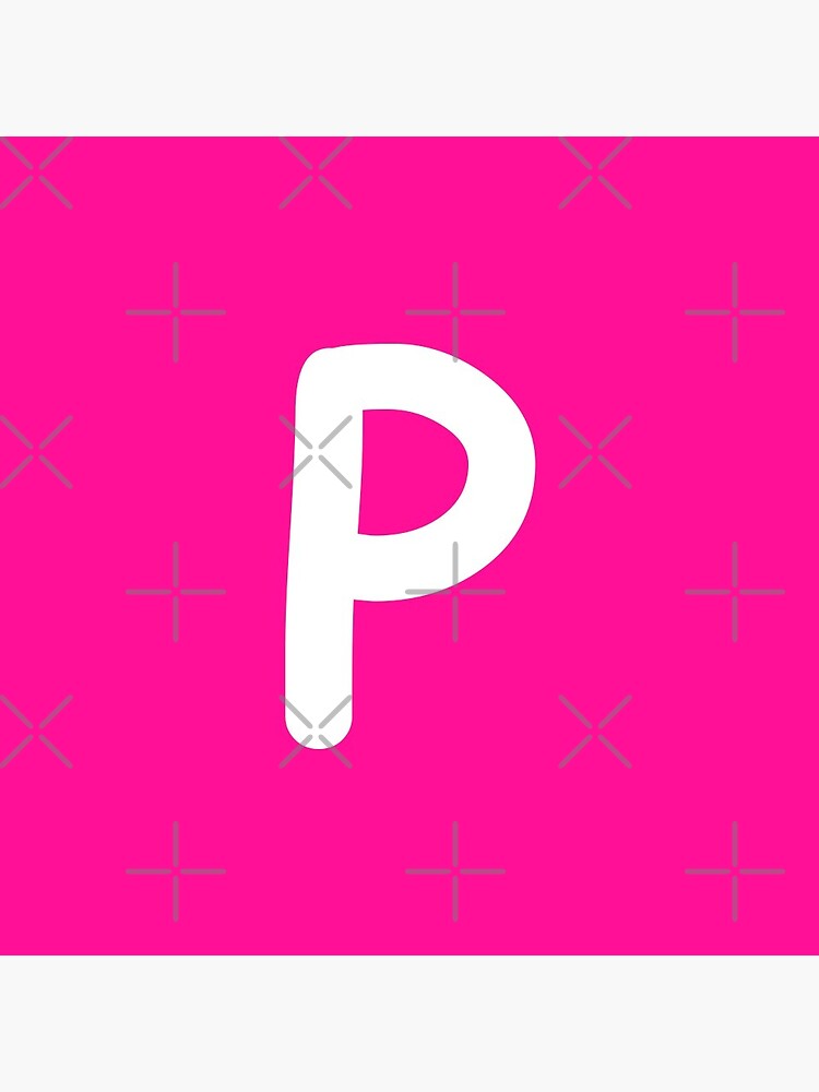Pink Letter P Capital Alphabet Girls Birthday Gift Pin for Sale by Shariss