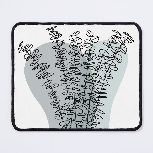 Item preview, Baby Blue Eucalyptus Line Drawing with Modern Colors designed and sold by makesbymiss.