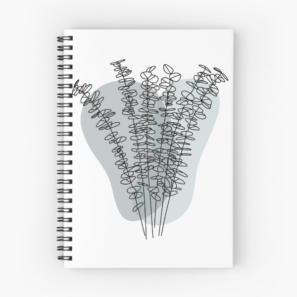 Item preview, Baby Blue Eucalyptus Line Drawing with Modern Colors designed and sold by makesbymiss.