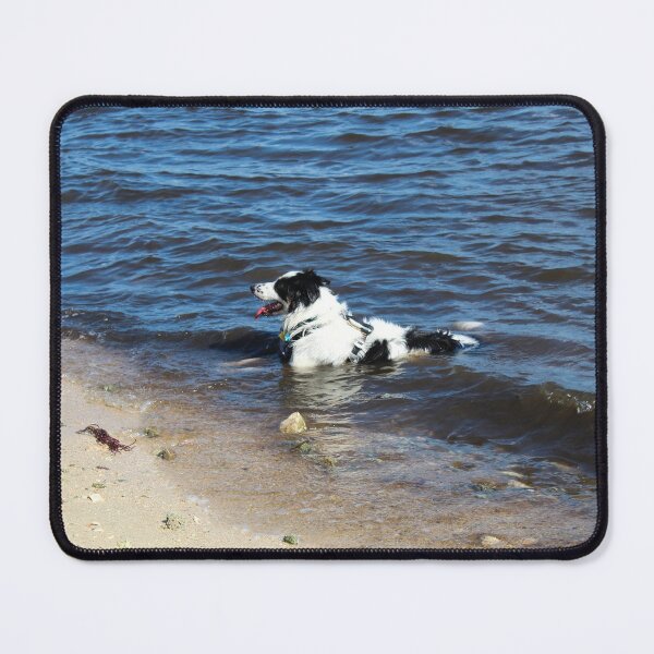 Australian Shepherd Relaxing in the Water Mouse Pad