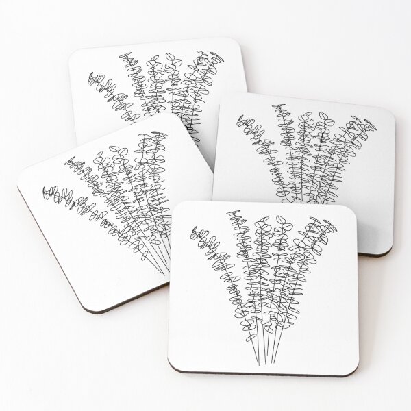 Item preview, Baby Blue Eucalyptus Line Drawing designed and sold by makesbymiss.