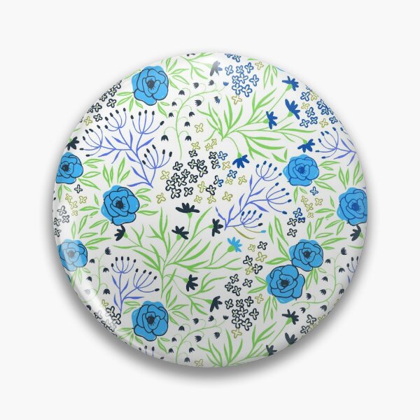Item preview, Blue Flower Garden Fantasy designed and sold by Glow & Grit – a mix of softness and edge.