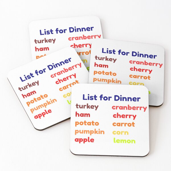 Item preview, List for Dinner designed and sold by EnjoyArtWorld.