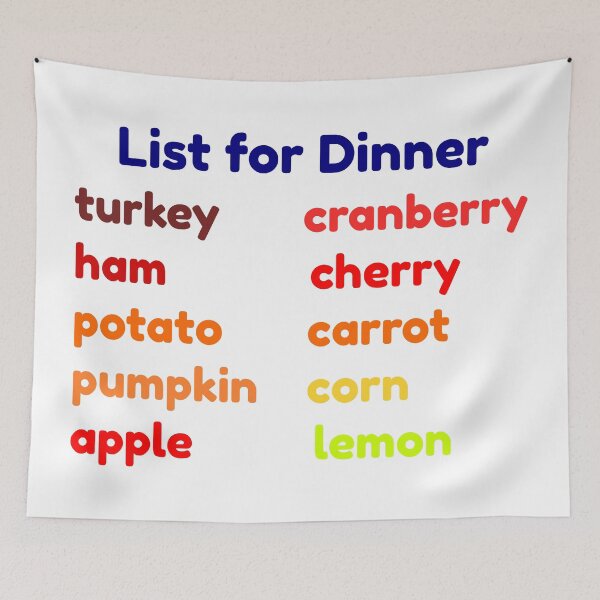 Item preview, List for Dinner designed and sold by EnjoyArtWorld.