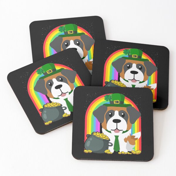 Item preview, Saint Pierre Rainbow Irish Clover St Patrick Day Dog Gift design designed and sold by theodoros20.