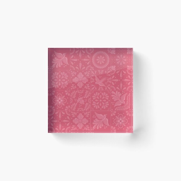 Item preview, Mexican Pink Talavera Tile Pattern by Akbaly designed and sold by Akbaly.