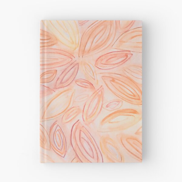 Item preview, Watercolor leaves, autumn fall, in pale light pastel terra cotta beige orange peach tan yellow designed and sold by djrunnels.