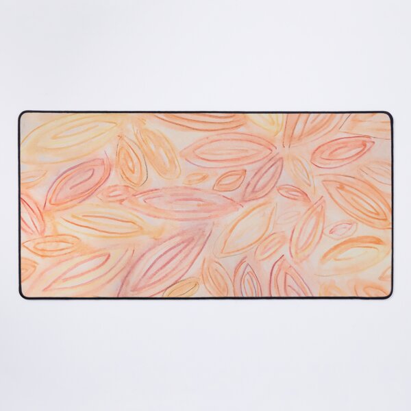 Item preview, Watercolor leaves, autumn fall, in pale light pastel terra cotta beige orange peach tan yellow designed and sold by djrunnels.