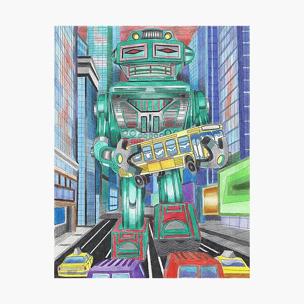 Item preview, Retro Robot - Robots, Space designed and sold by lightburstmedia.