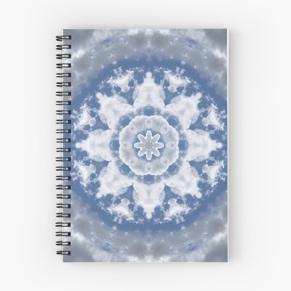 Item preview, Blue / grey sky and clouds mandala designed and sold by NatureArtUK.