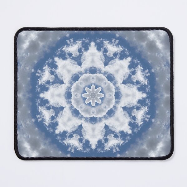 Item preview, Blue / grey sky and clouds mandala designed and sold by NatureArtUK.
