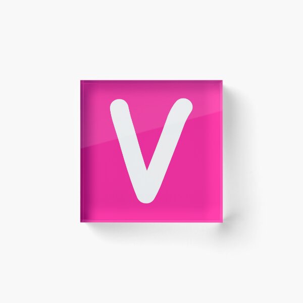 Item preview, Pink Letter V Capital Alphabet Girls Birthday Gift designed and sold by Shariss.