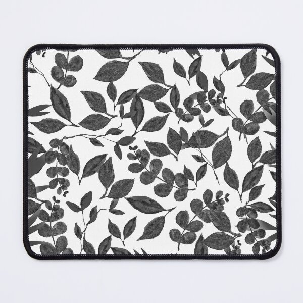Item preview, Black and white vintage gothic floral garden leaves designed and sold by TheSeasonalYard.