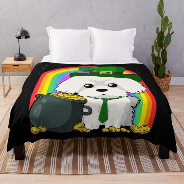 Item preview, Maltese Rainbow Irish Clover St Patrick Day Dog Gift design designed and sold by theodoros20.