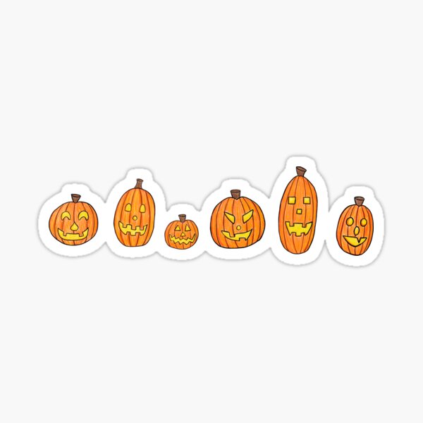Item preview, Happy Jack O' lanterns - white background designed and sold by EcoElsa.