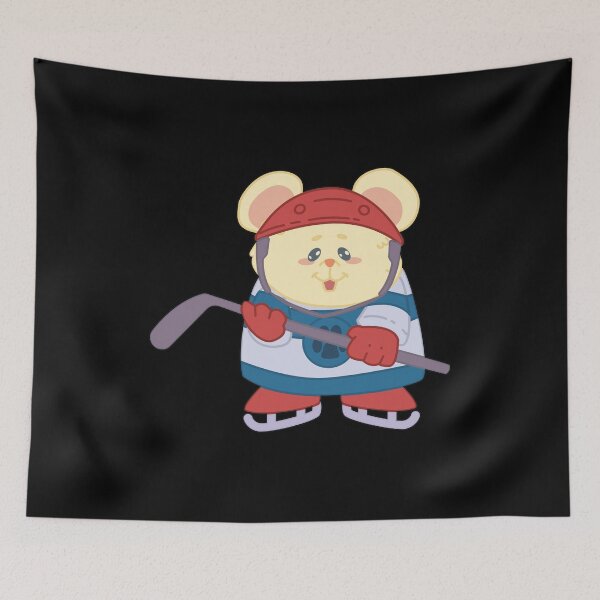 Item preview, Hockey Cute Hamster Rat Player - Kids gift print designed and sold by theodoros20.