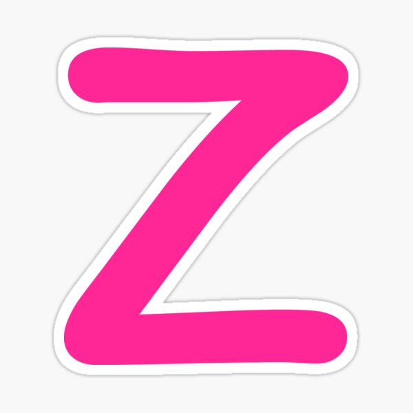 Pink Letter Z Capital Alphabet Girls Birthday Gift
