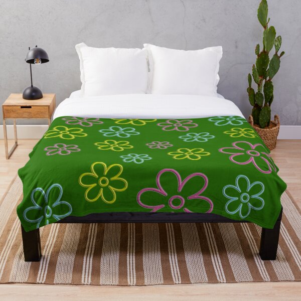 Item preview, Flower power en luz de neón: verde, rosa, azul, amarillo designed and sold by Gerda Auterith.