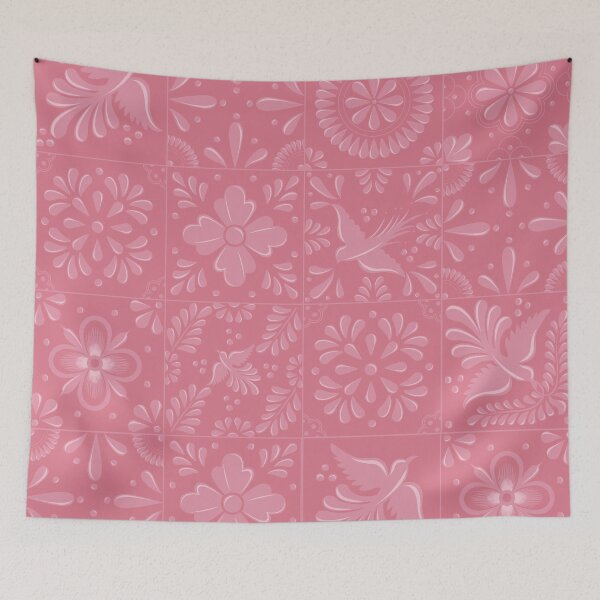Item preview, Mexican Light Pink Talavera Tile Pattern by Akbaly designed and sold by Akbaly.