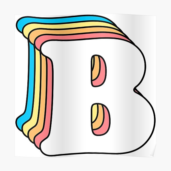 "Letter B" Poster By OkihanaShop | Redbubble