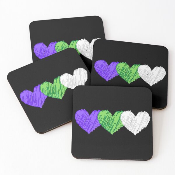 Item preview, Suffragette Colours Hearts designed and sold by JJBarnesMerch.