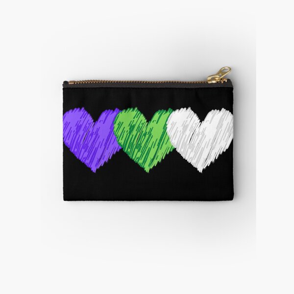 Item preview, Suffragette Colours Hearts designed and sold by JJBarnesMerch.