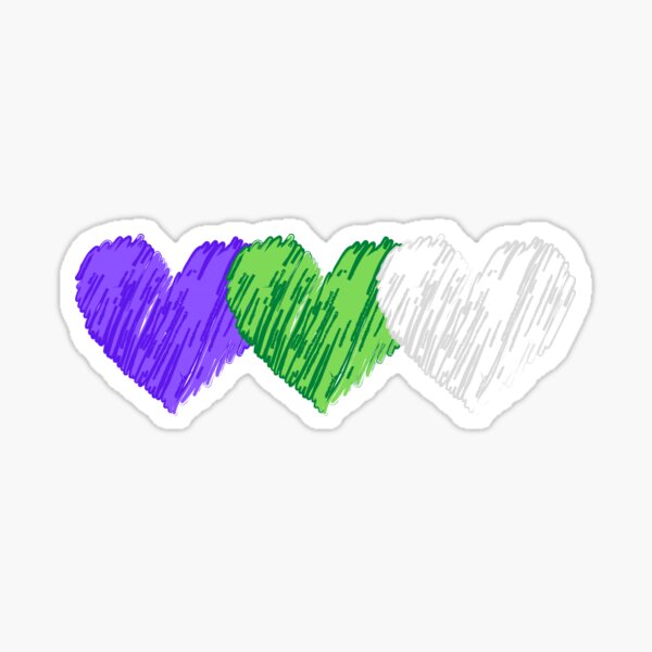 Vista previa del artículo con la obra «Corazones de colores sufragistas», diseñado y vendido por JJBarnesMerch.