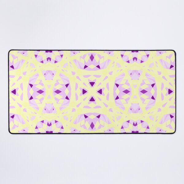 Item preview, Pretty Cottagecore Fresh Summer Yellow Purple Moroccan Islamic Geometric Chintz Design Pattern  designed and sold by PatternPerfect.