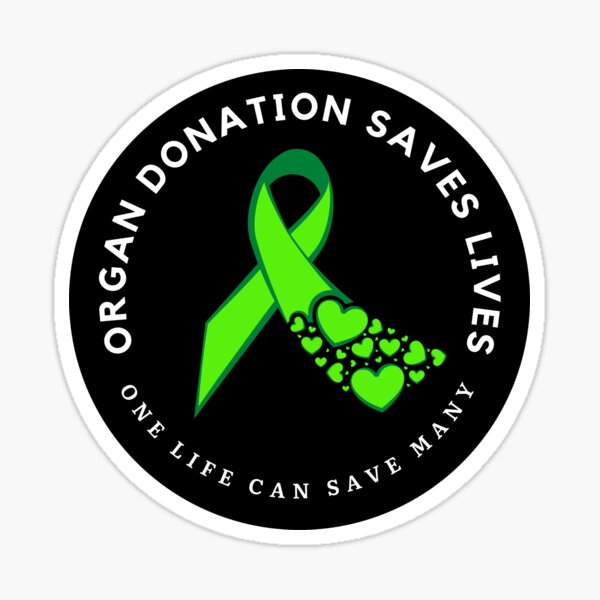 Item preview, Organ Donation Saves Lives, Green Ribbon. designed and sold by teamtransplant.