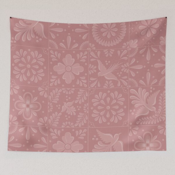 Item preview, Mexican Elegant Pink Talavera Tile Pattern by Akbaly designed and sold by Akbaly.