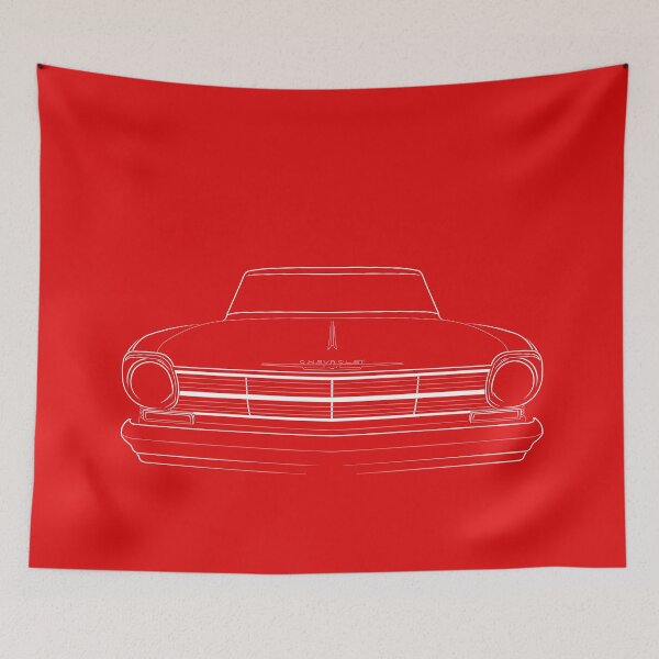 Item preview, 1962 Chevy 2 Nova - front stencil, white designed and sold by mal-photography.