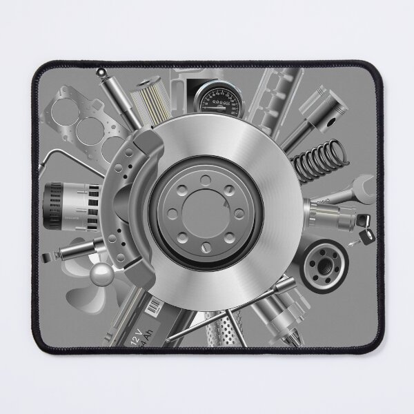 Item preview, Gray steel rotor disc, auto parts, art, print, angle, photography, bicycle. designed and sold by Senior-Kuzmin.