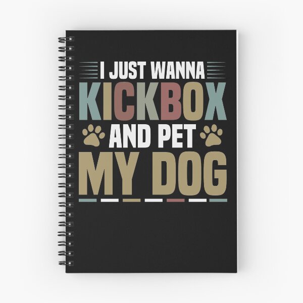 Item preview, I Just Wanna Kickbox and Pet My Dog Funny Kickboxing Gift Idea / Christmas Gifts Colored Vintage designed and sold by Chamssou.
