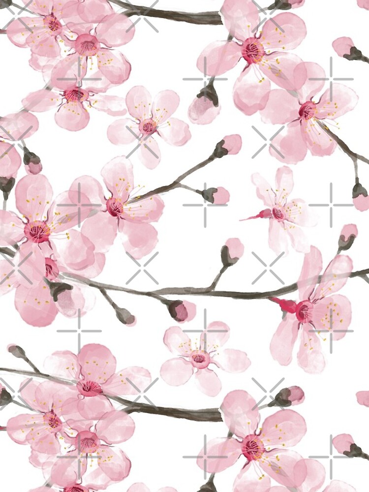 Cherry Blossom watercolor fashion and home decor by Magenta Rose Designs by MagentaRose