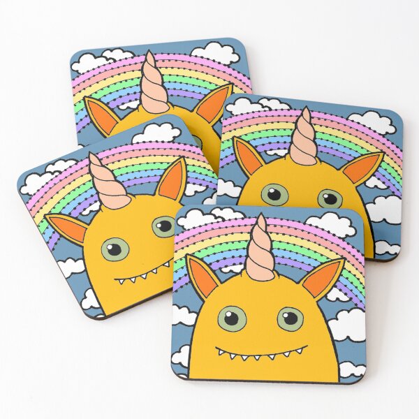 Item preview, Orange Unicorn Monster with Rainbow designed and sold by SquashBlossom1.
