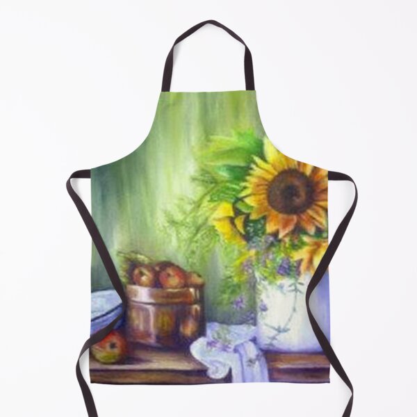 Item preview, SUNFLOWERS AND APPLES, FINE ART PRINT, STILL LIFE INSPIRED BY NATURE designed and sold by Adri Barnard.