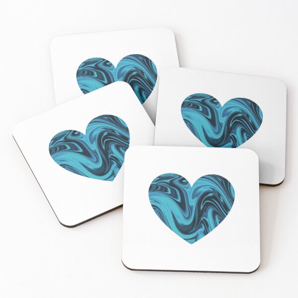 Item preview, Holographic Blue Heart Marble Chrome Design designed and sold by PrettyPage.