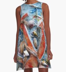 Anchor-Shell Art A-Line Dress