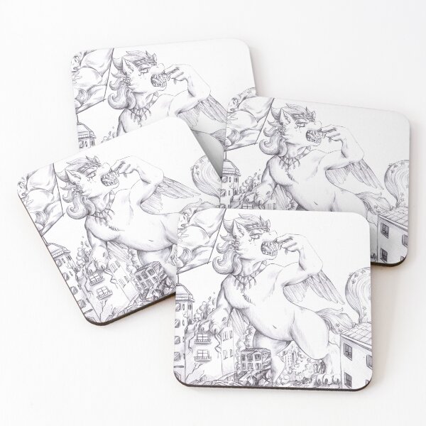Item preview,  Una esfinge malvada, un pony asustado (blanco y negro) designed and sold by Furiarossa.