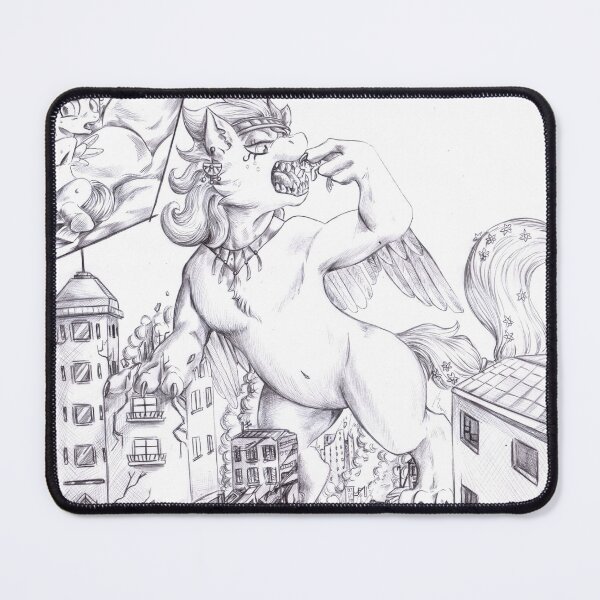 Item preview, Una esfinge malvada, un pony asustado (blanco y negro) designed and sold by Furiarossa.