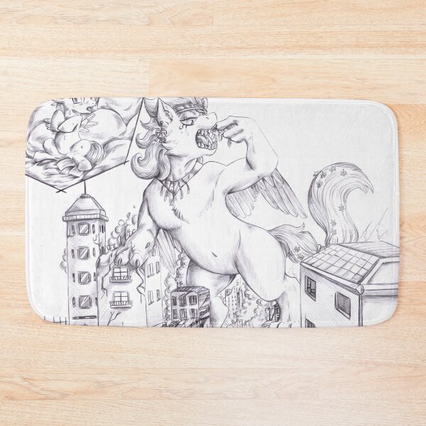 Item preview,  Una esfinge malvada, un pony asustado (blanco y negro) designed and sold by Furiarossa.