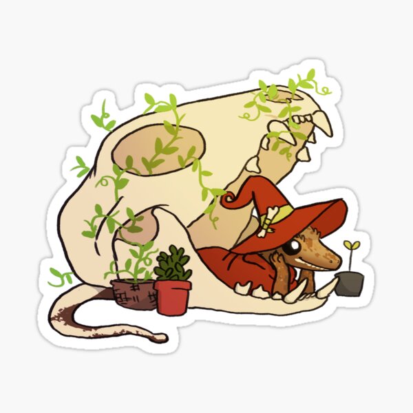 Gecko mit Haube - Nerd Sticker