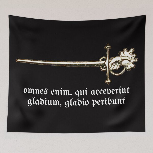 Item preview, Omnes enim, qui acceperint gladium, gladio peribunt (Latin)- HEMA fencing Matthew 26, 26:52 Bible Verse  designed and sold by MemesOfHistory.