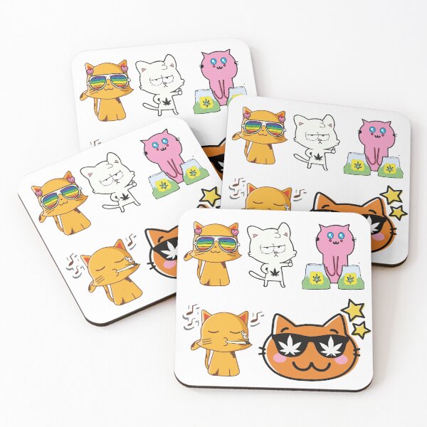 Aperçu de l'œuvre Animal stoner weed - Stickers pack créée et vendue par WeedHighLife.