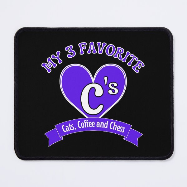 Item preview, My 3 favourite C's. Cats, Coffee and Chess designed and sold by TheGreenGoat.