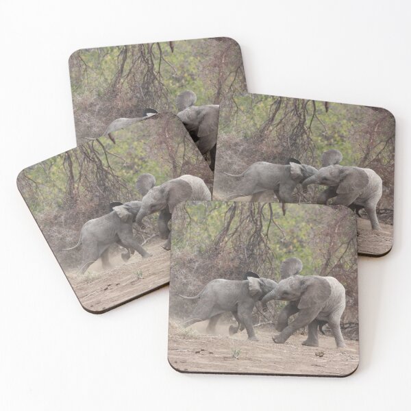 Item preview, Baby Elephants Play Fighting designed and sold by Drekisdottir.