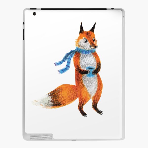 Fox in Blue Scarf iPad Skin