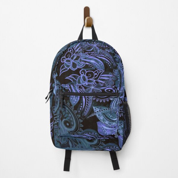 Item preview, Painted Midnight Blue Samoan Village Paradise Tiare Print Artboard designed and sold by sunnthreads.
