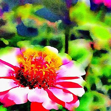 Artwork thumbnail, Zinnia Watercolor by Douglas E. Welch Design and Photography