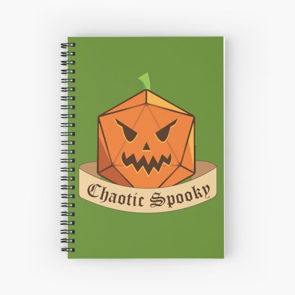 Chaotic Spooky Pumpkin Spiral Notebook